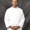 Eight Pearl Button Chef Coat with Thermometer Pocket