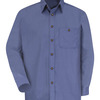 Men's Mini-Plaid Uniform Long Sleeve Shirt