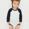 Infant Fine Jersey Character Hooded Long Sleeve Bodysuit with Ears